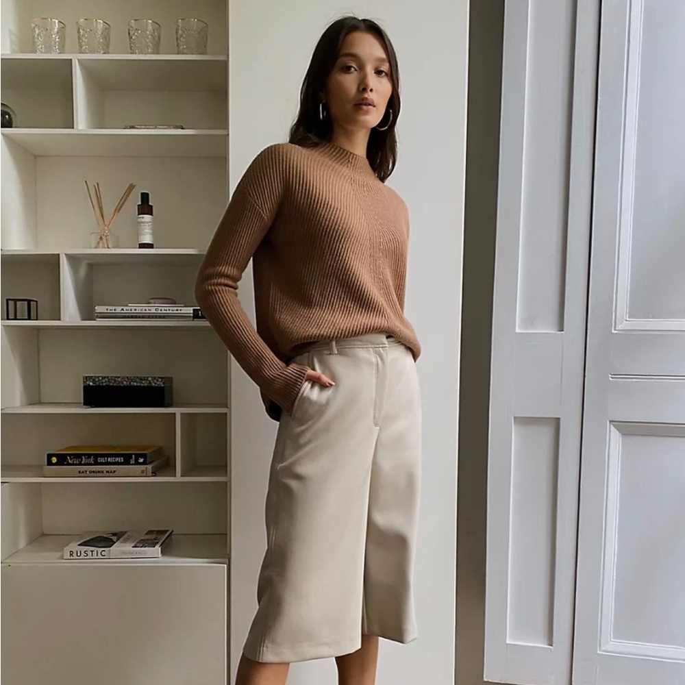 Babaton Chalmers Mockneck Sweater in Camel